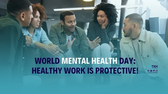 Journée mondiale de la santé mentale 2025 - Jeunes professionnels discutant de bien-être au travail