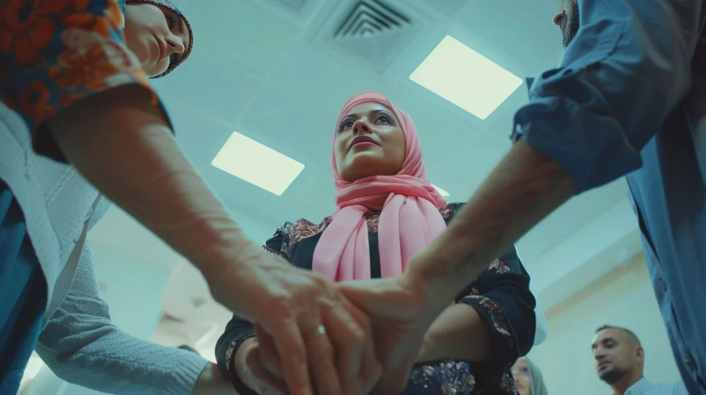 MEDICAL ASSESSMENTS IN UAE: Woman receiving breast cancer support - patient care and emotional support for cancer treatment