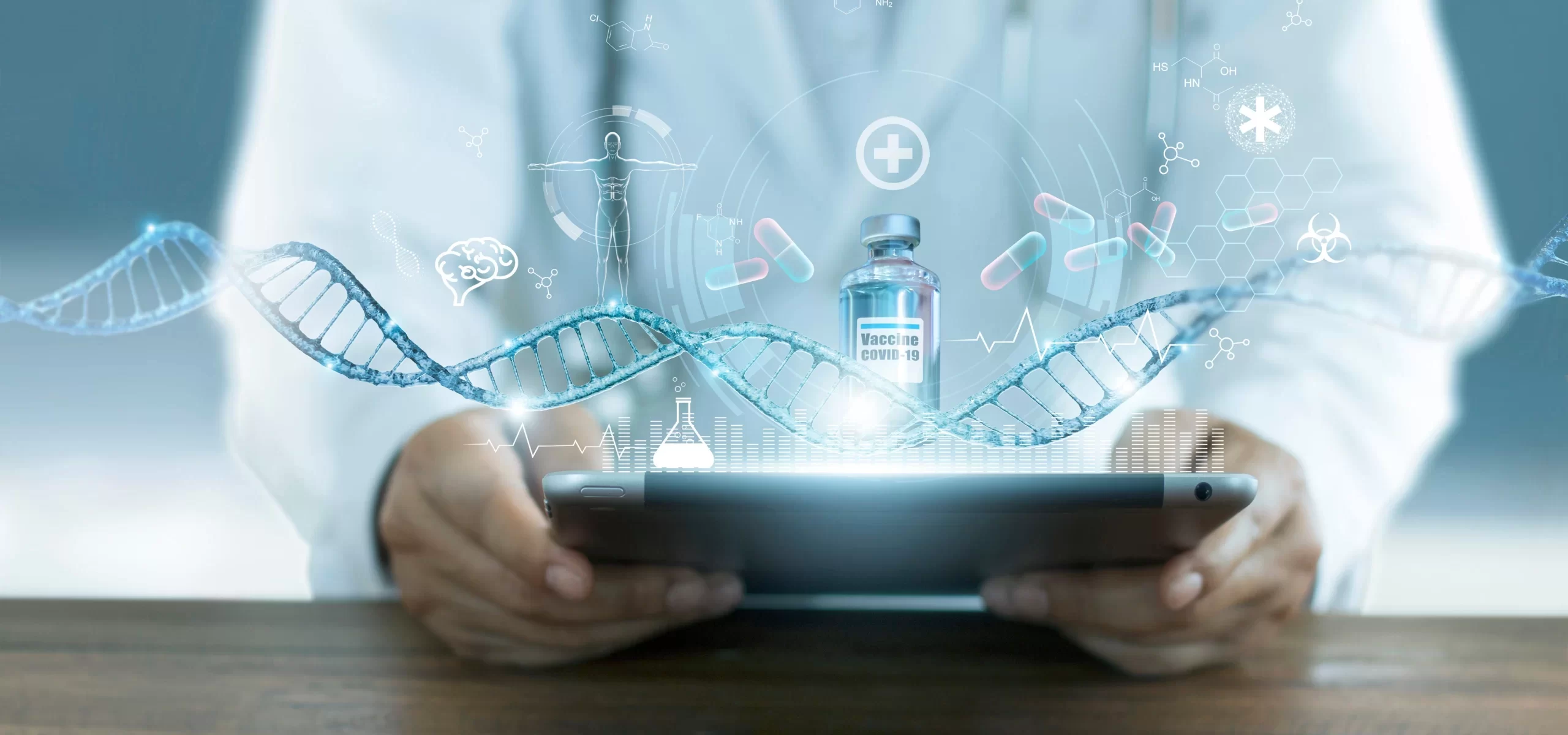 Team of researchers and project managers collaborating on medical research, representing TheKnowHow’s support for research organizations.